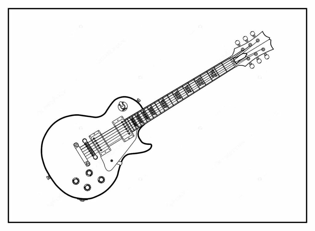 desenhos de guitarra para colorir 35