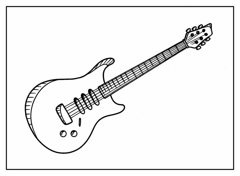 desenhos de guitarra para colorir 39