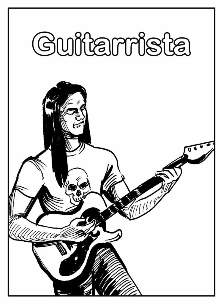 desenhos de guitarra para colorir 42