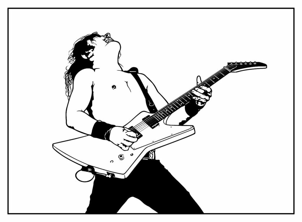 desenhos de guitarra para colorir 43