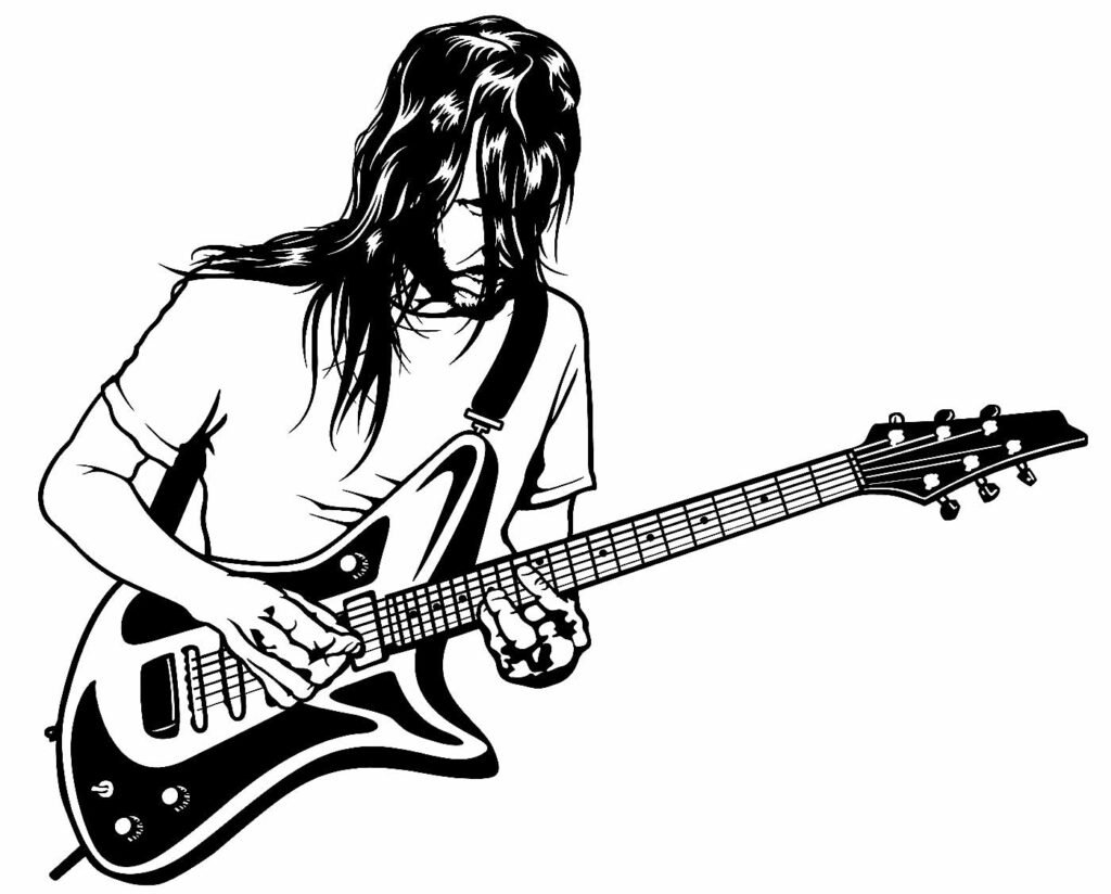desenhos de guitarra para colorir 44