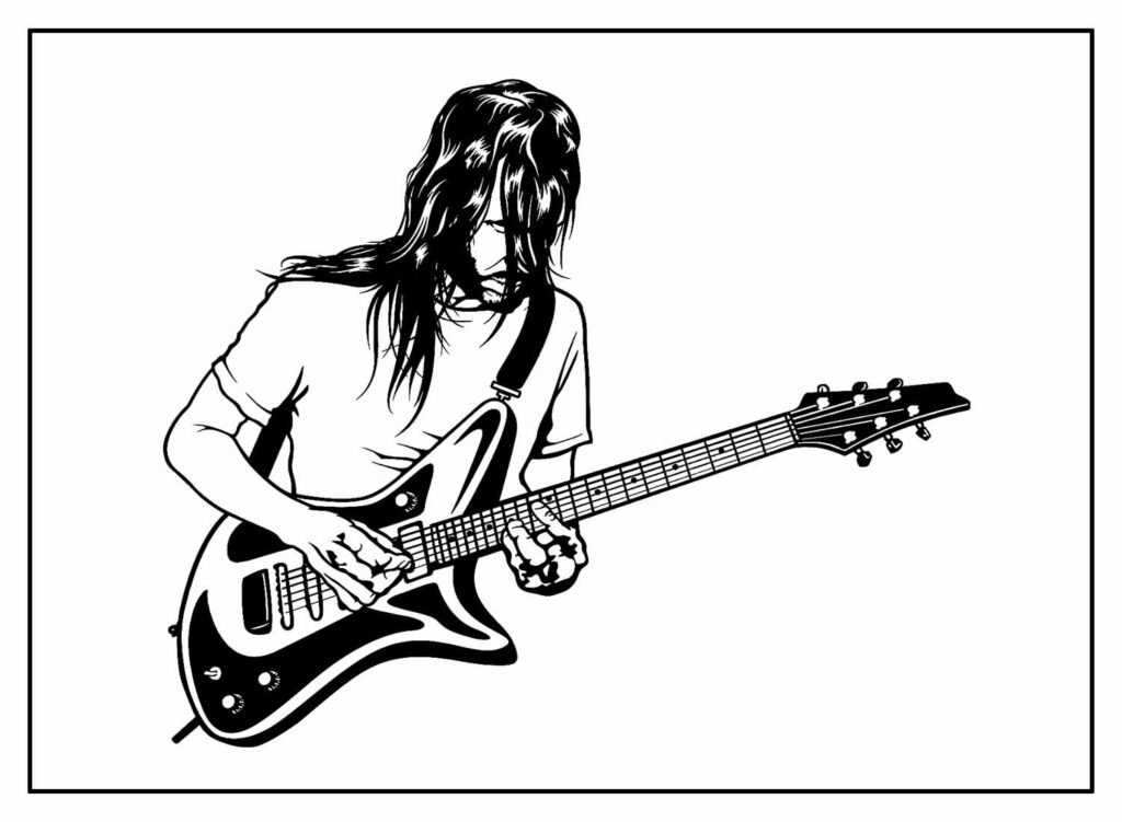 desenhos de guitarra para colorir 45