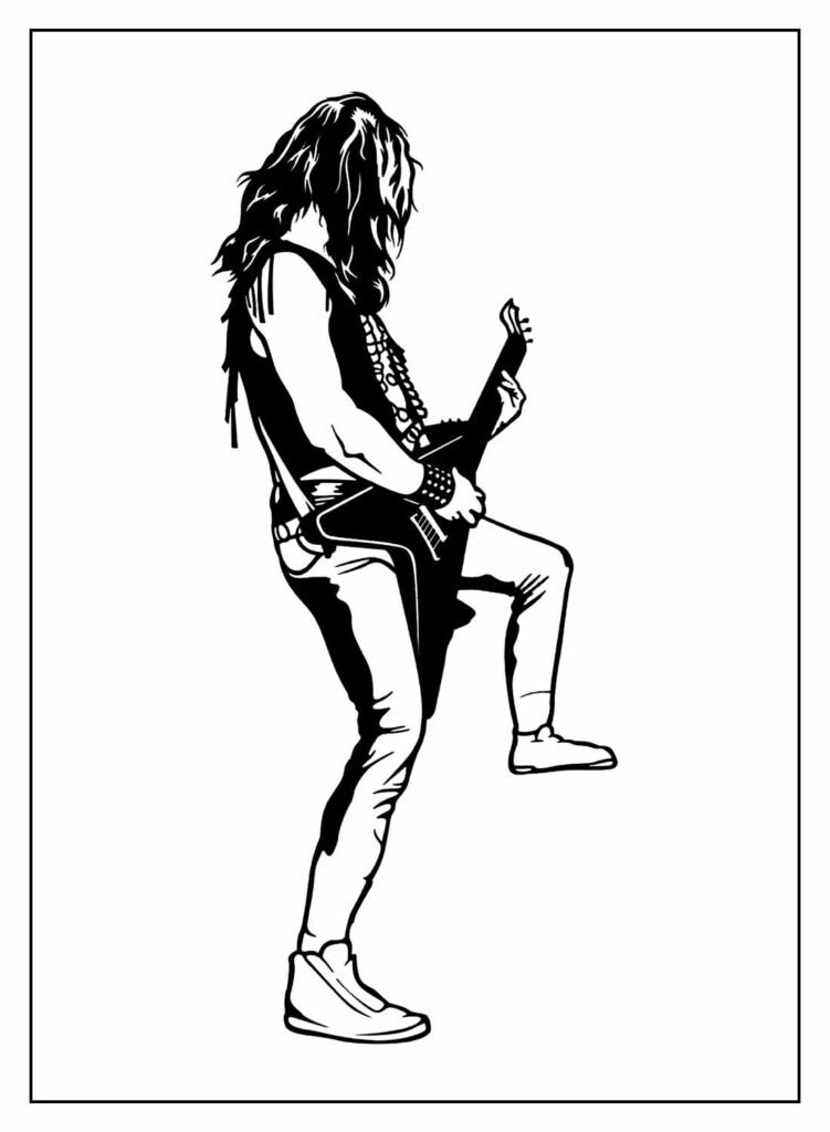 desenhos de guitarra para colorir 47