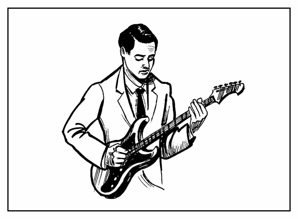 desenhos de guitarra para colorir 49