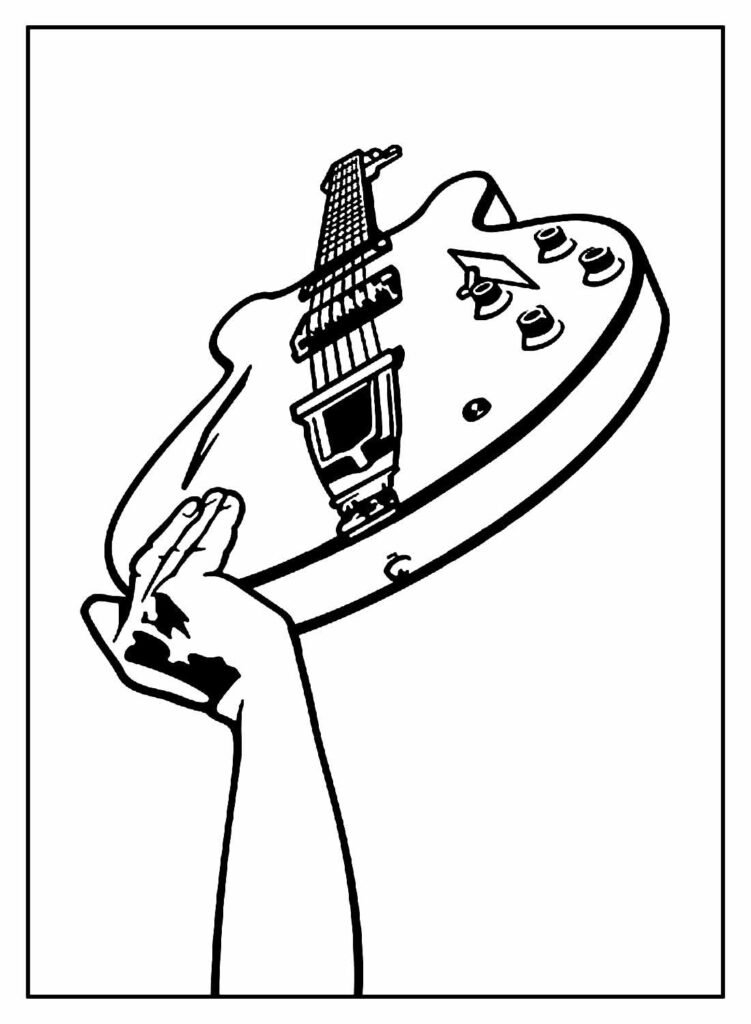 desenhos de guitarra para colorir 50