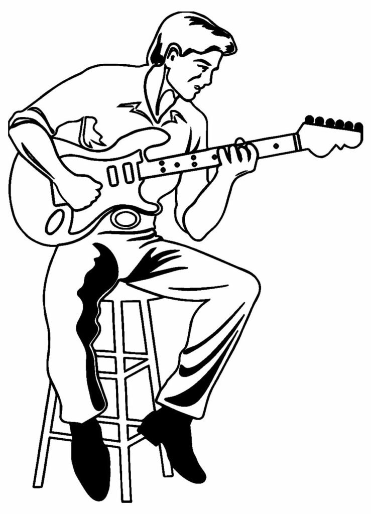 desenhos de guitarra para colorir 52