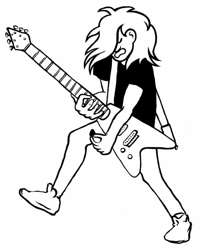 desenhos de guitarra para colorir 53
