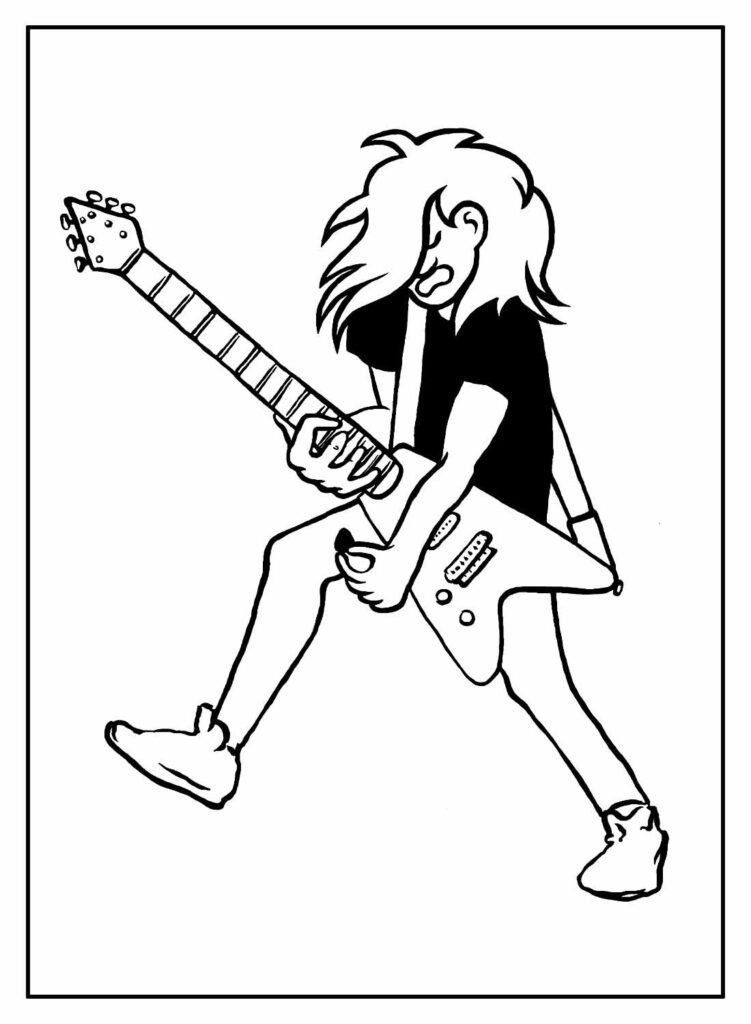 desenhos de guitarra para colorir 54