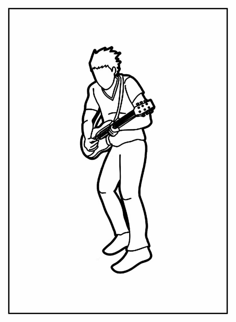 desenhos de guitarra para colorir 57