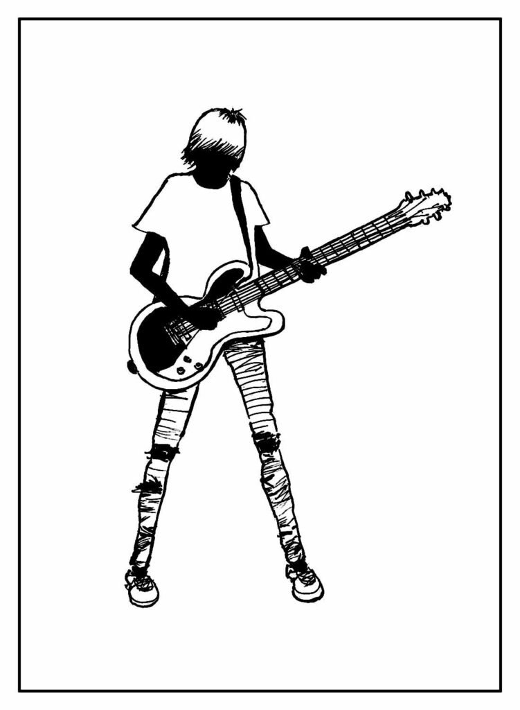 desenhos de guitarra para colorir 58