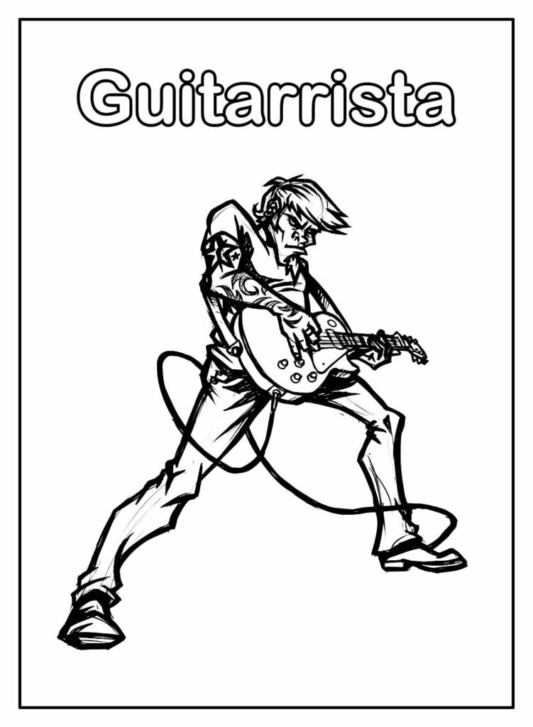desenhos de guitarra para colorir 63