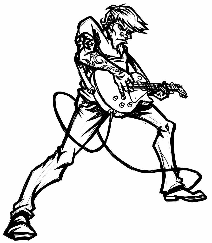 desenhos de guitarra para colorir 64