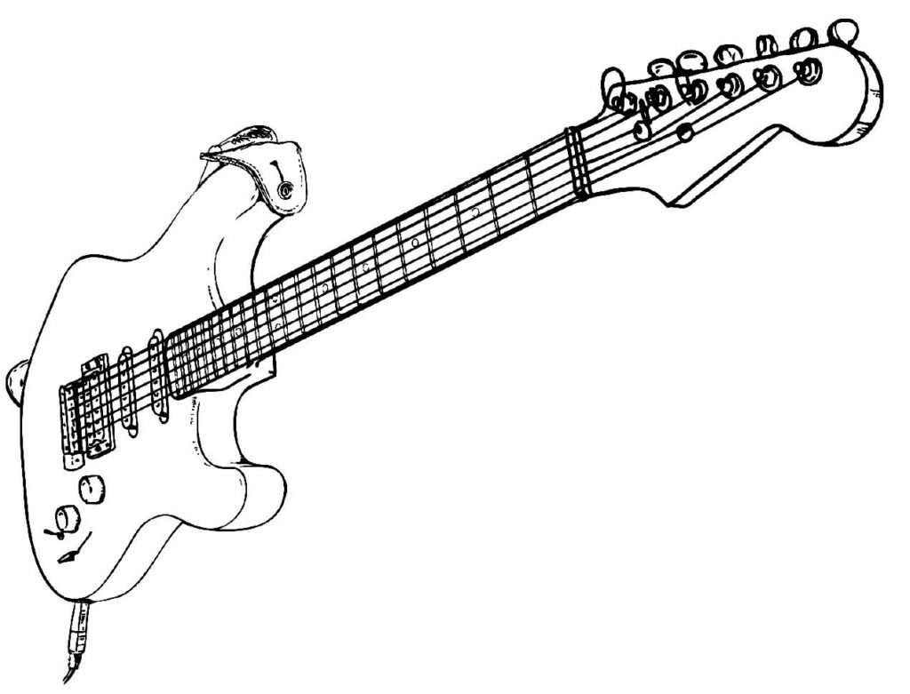 desenhos de guitarra para colorir 7 desenhos de guitarra para colorir 7