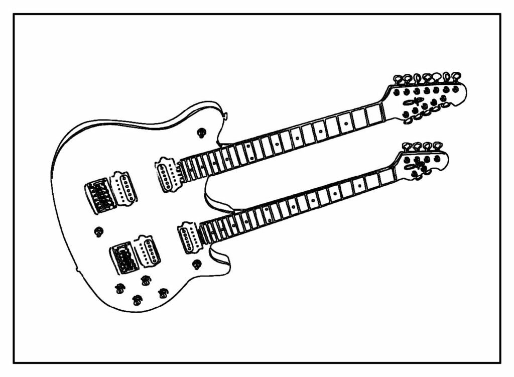 desenhos de guitarra para colorir 9