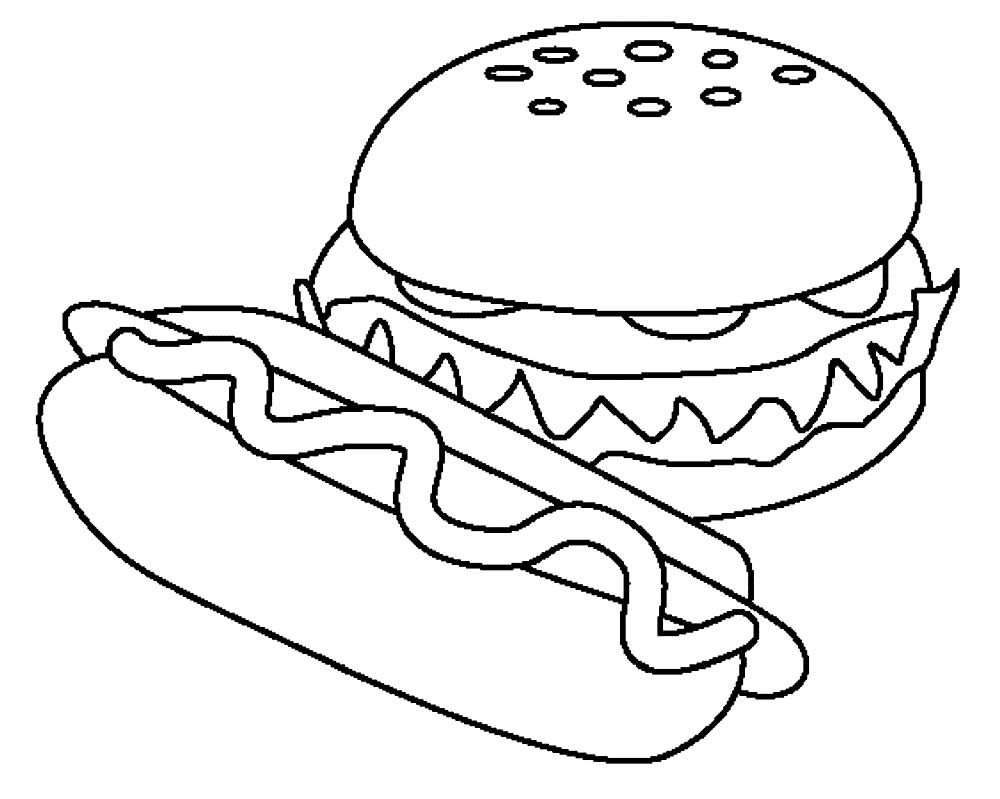 desenhos de hamburguer para colorir 1