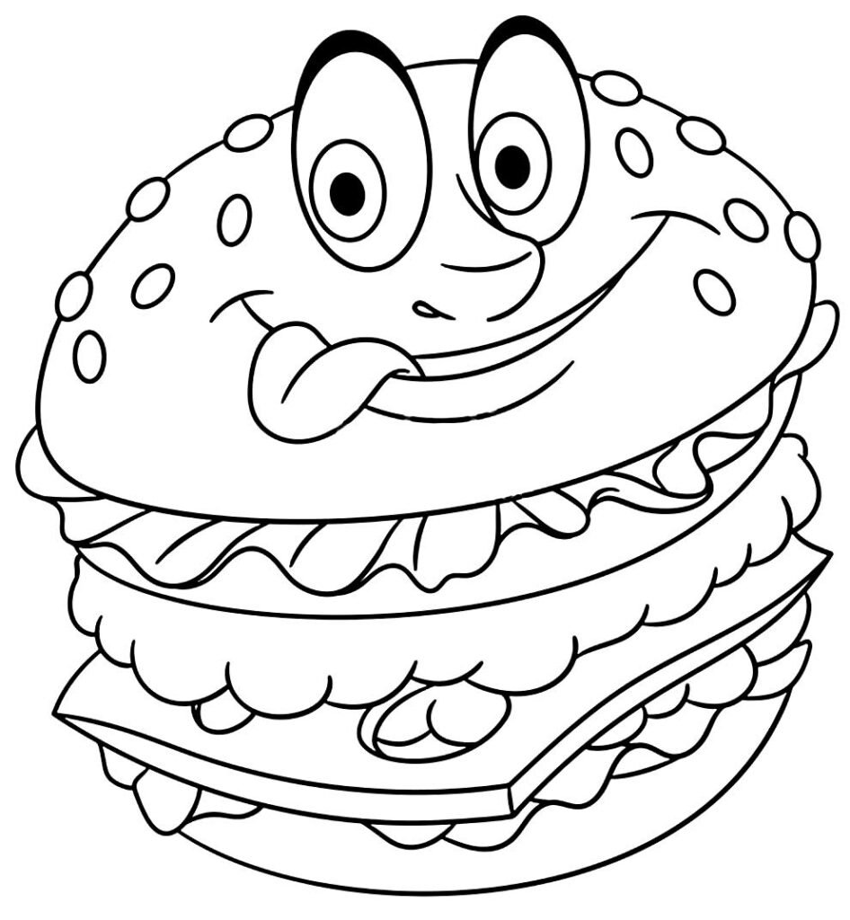 desenhos de hamburguer para colorir 14