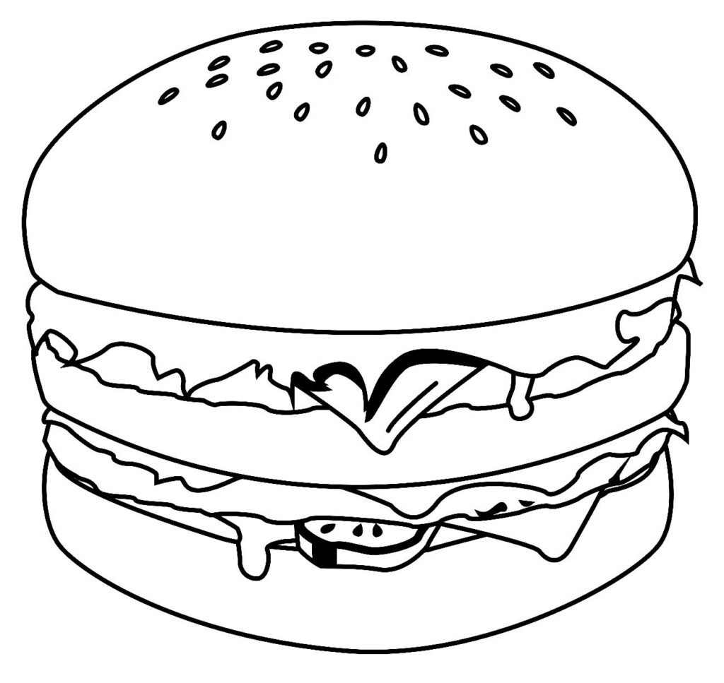 desenhos de hamburguer para colorir 20