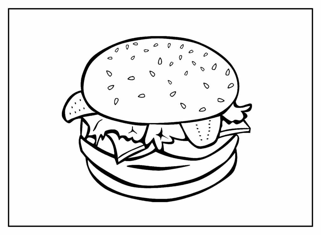 desenhos de hamburguer para colorir 4 desenhos de hamburguer para colorir 4