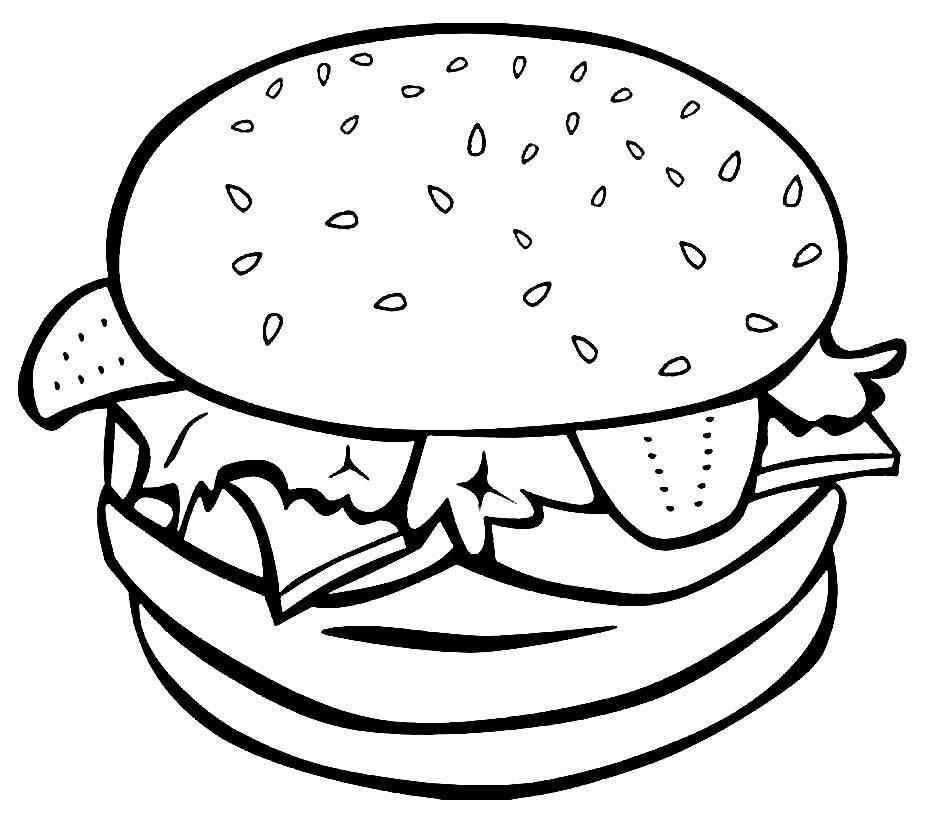 desenhos de hamburguer para colorir 5