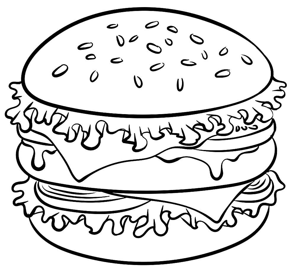 desenhos de hamburguer para colorir 6