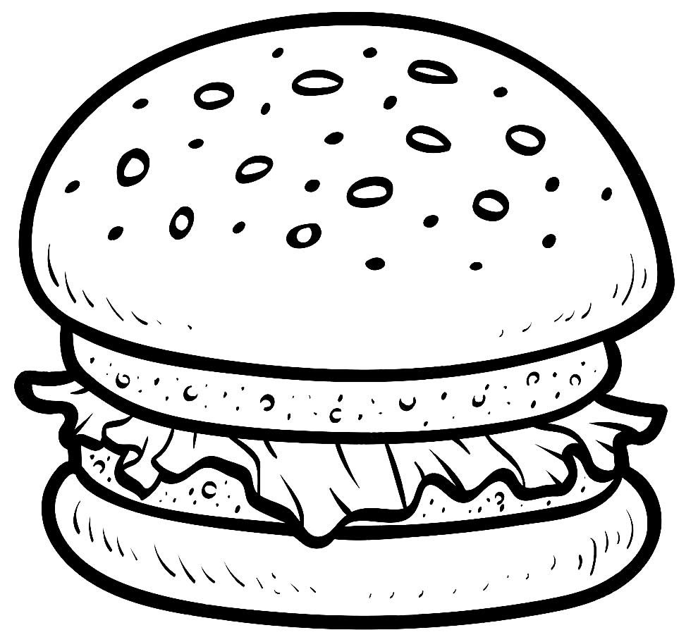 desenhos de hamburguer para colorir 9