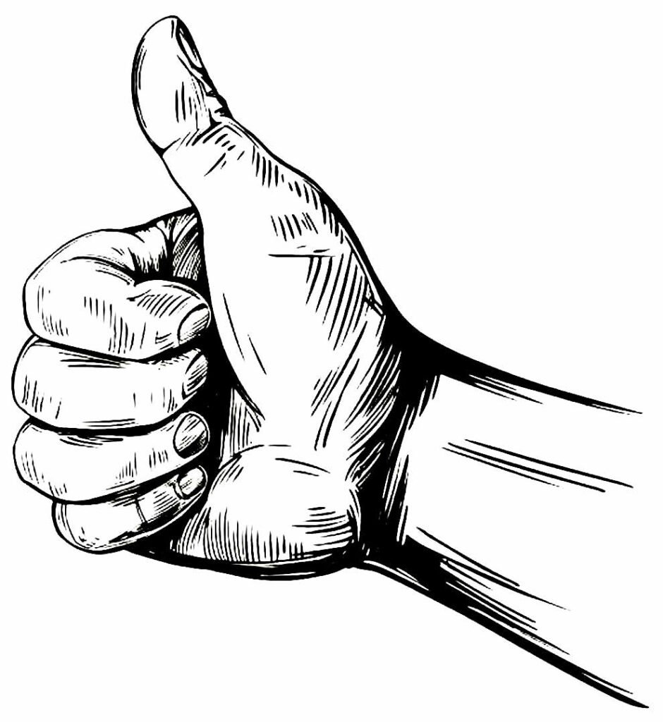 desenhos de joinha para colorir 13