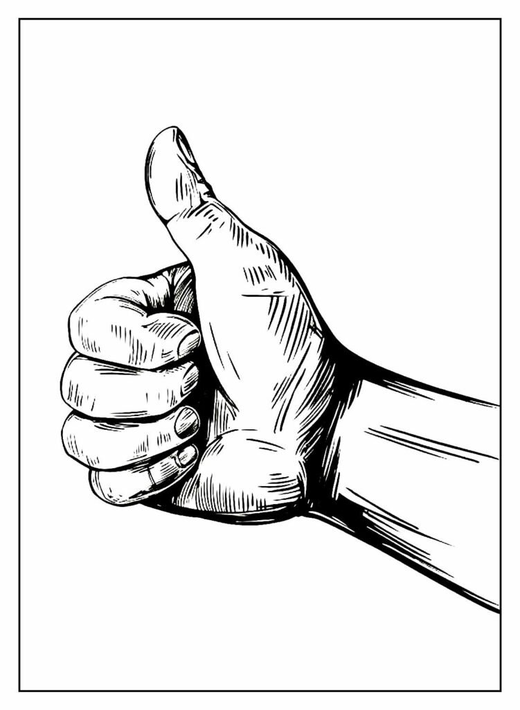 desenhos de joinha para colorir 14