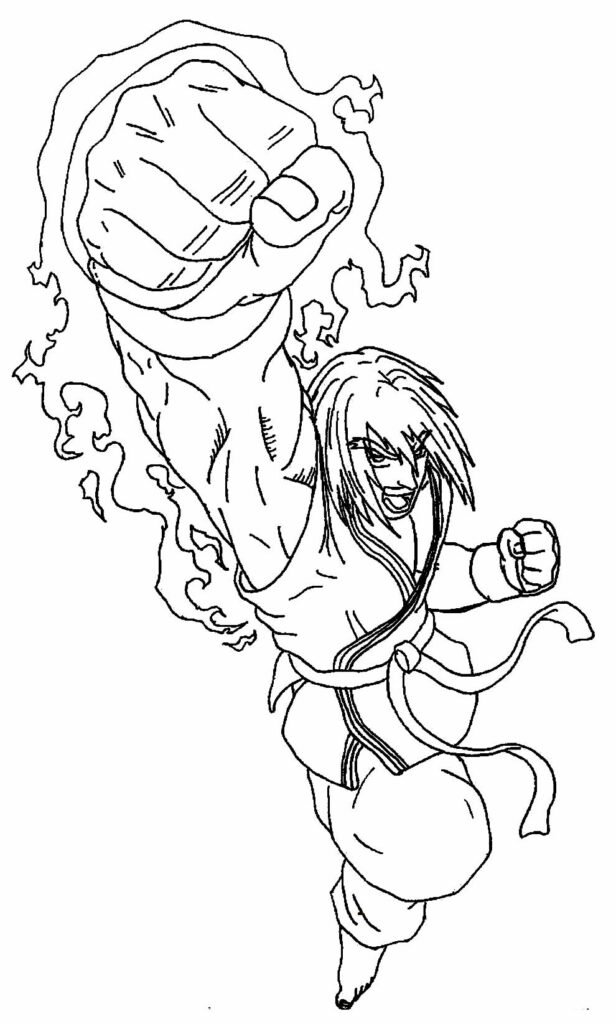 desenhos de ken street fighter para colorir 19