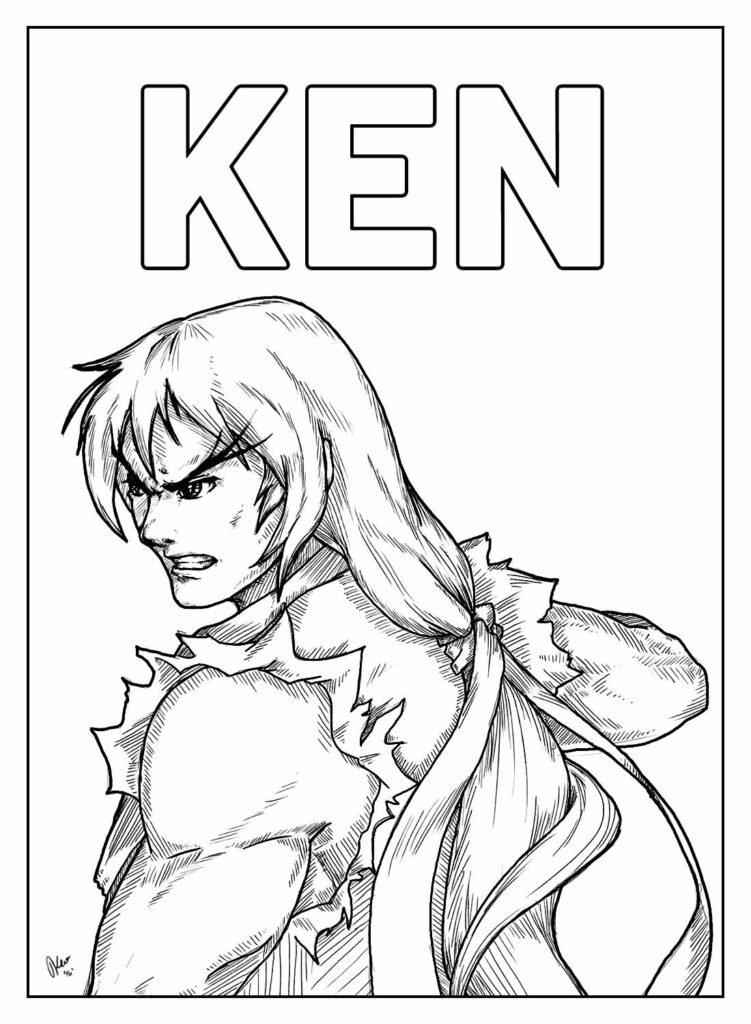 desenhos de ken street fighter para colorir 21