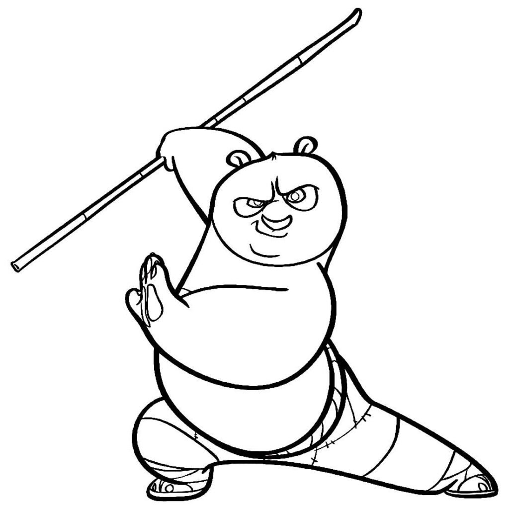 desenhos de kung fu panda para colorir 10