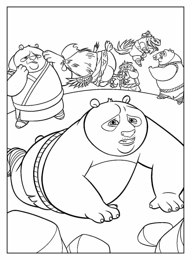 desenhos de kung fu panda para colorir 15