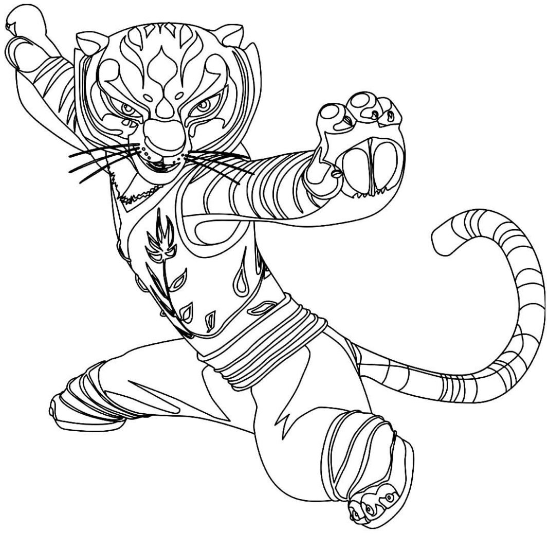 Desenhos do Kung Fu Panda para Colorir e Imprimir