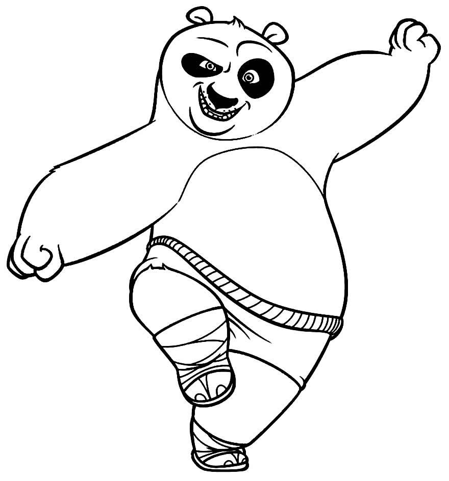 desenhos de kung fu panda para colorir 3