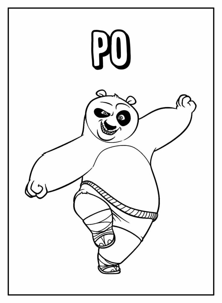 desenhos de kung fu panda para colorir 34
