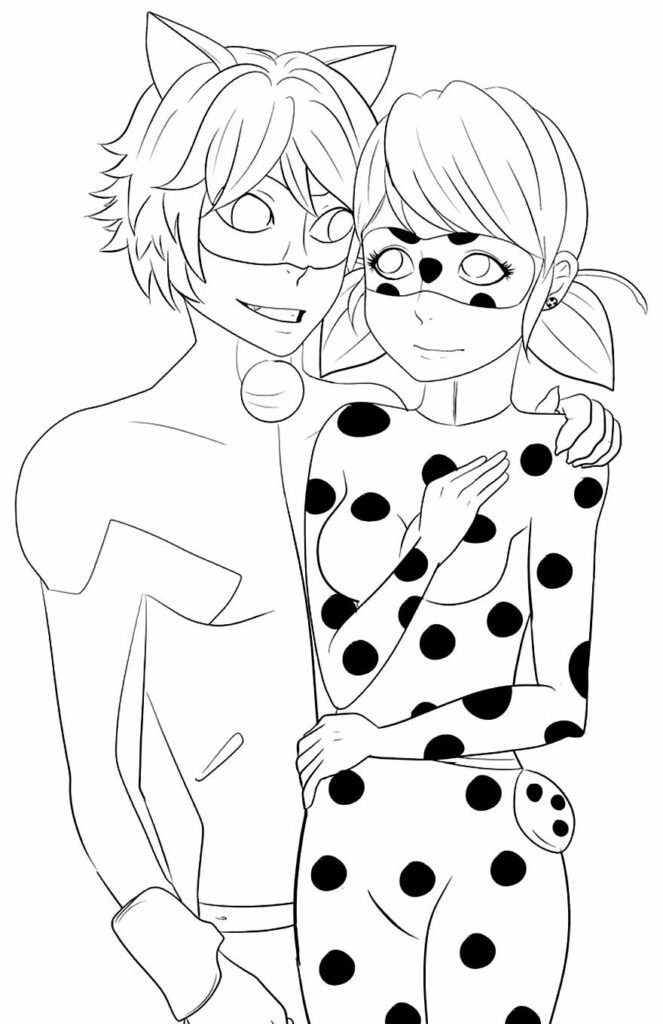 desenhos de ladybug cat noir 7