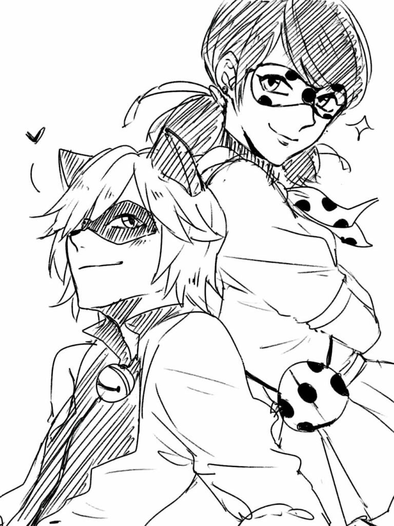 desenhos de ladybug cat noir 8