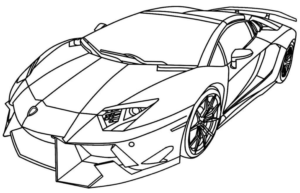 desenhos de lamborghini para colorir 1