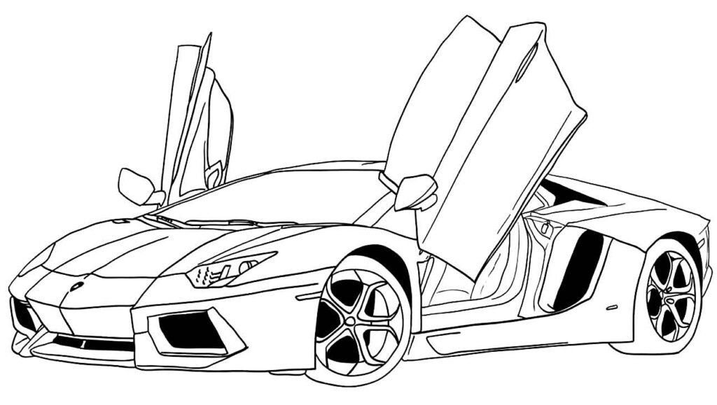 desenhos de lamborghini para colorir 12