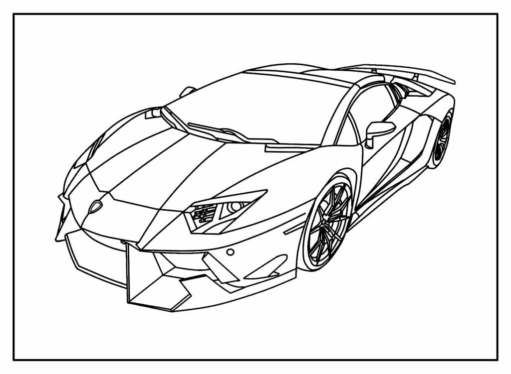 desenhos de lamborghini para colorir 2