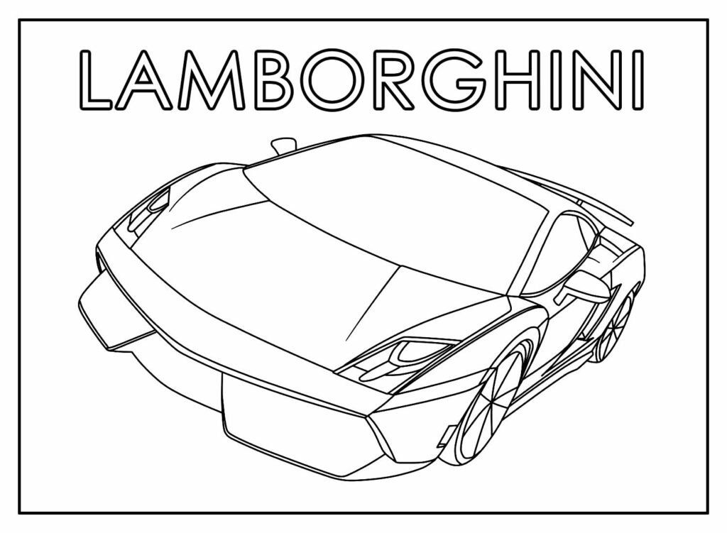 desenhos de lamborghini para colorir 6