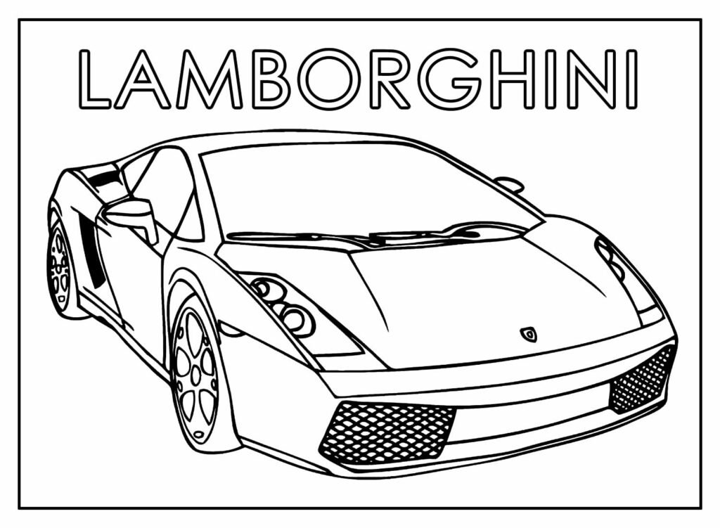 desenhos de lamborghini para colorir 9