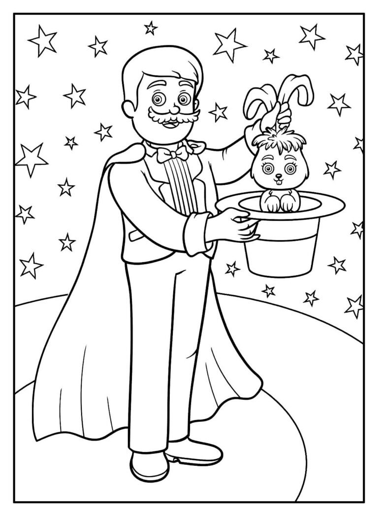 Desenhos de Mágicos para Colorir e Imprimir - Aprender a Desenhar