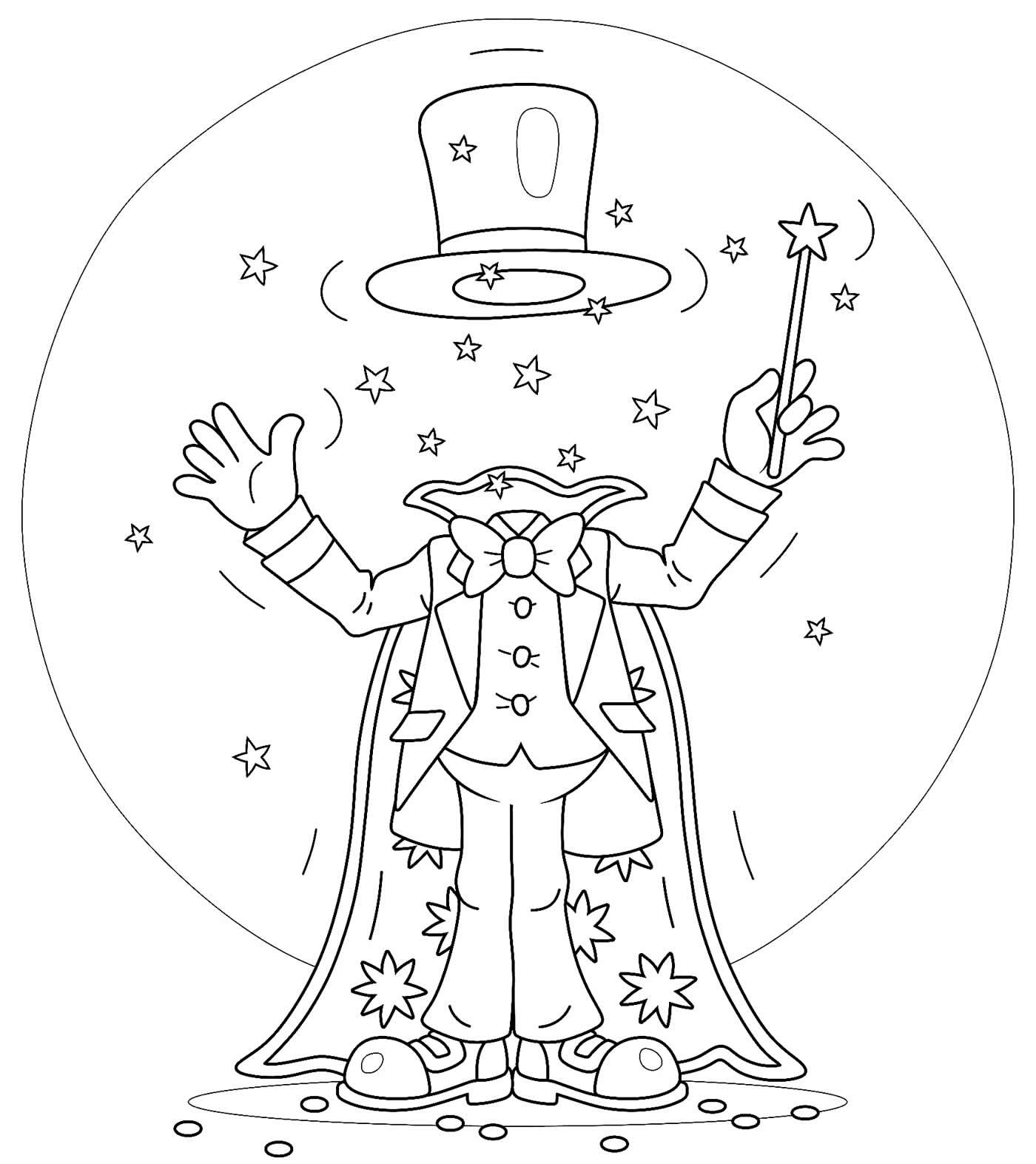 Desenhos de Mágicos para Colorir e Imprimir - Aprender a Desenhar