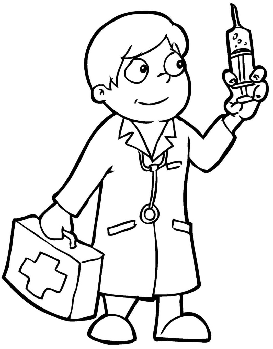 Desenhos de Médico para Colorir e Imprimir - Aprender a Desenhar