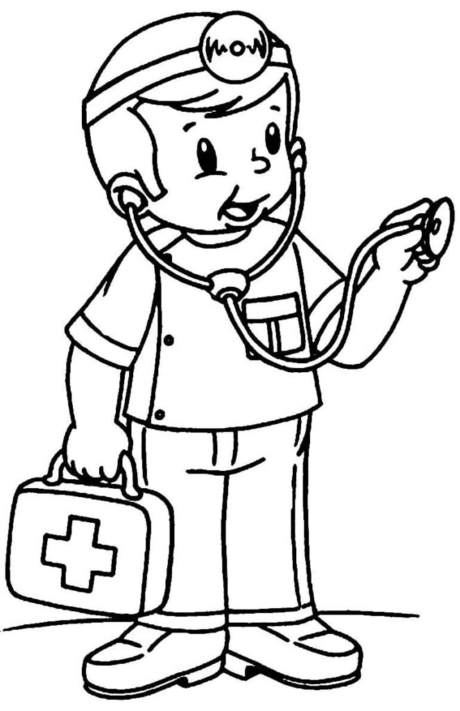 Desenhos de Médico para Colorir e Imprimir - Aprender a Desenhar