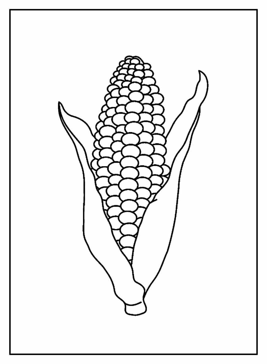 Desenhos de Milho para Colorir e Imprimir - Aprender a Desenhar