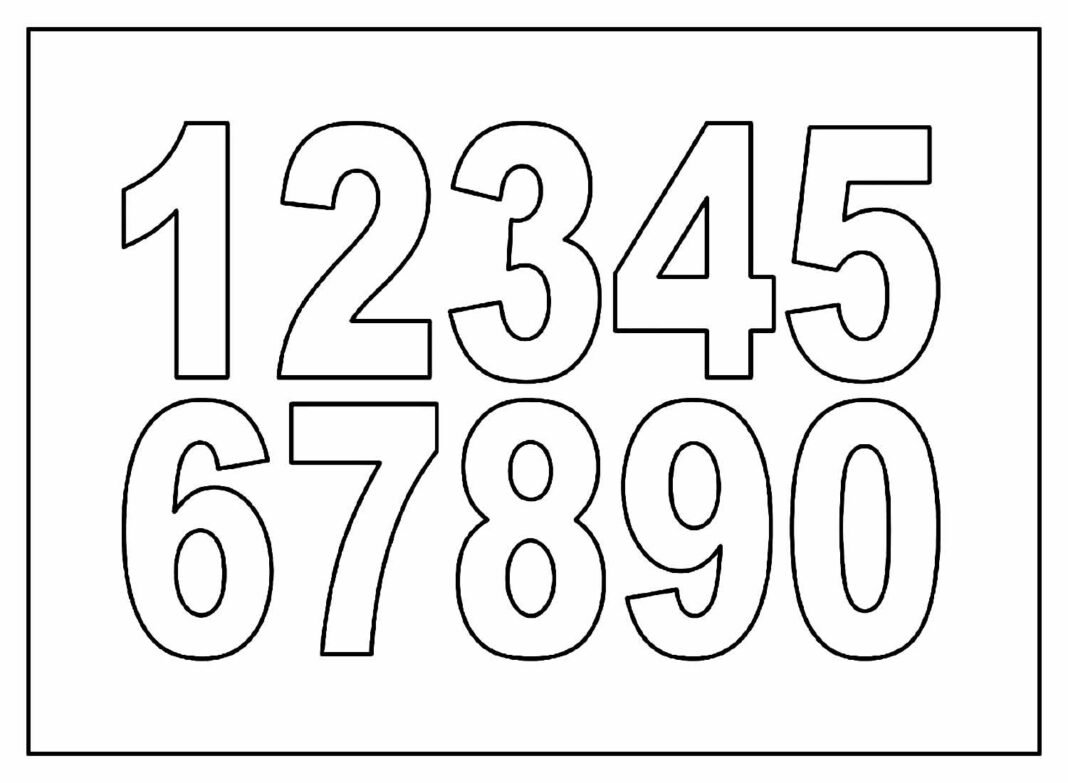 Desenhos de Números para Colorir e Imprimir - Aprender a Desenhar