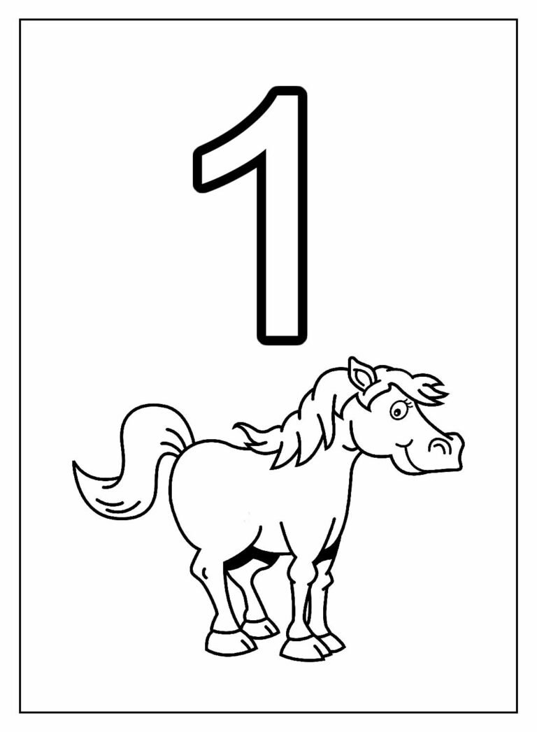 Desenhos de Números para Colorir e Imprimir - Aprender a Desenhar