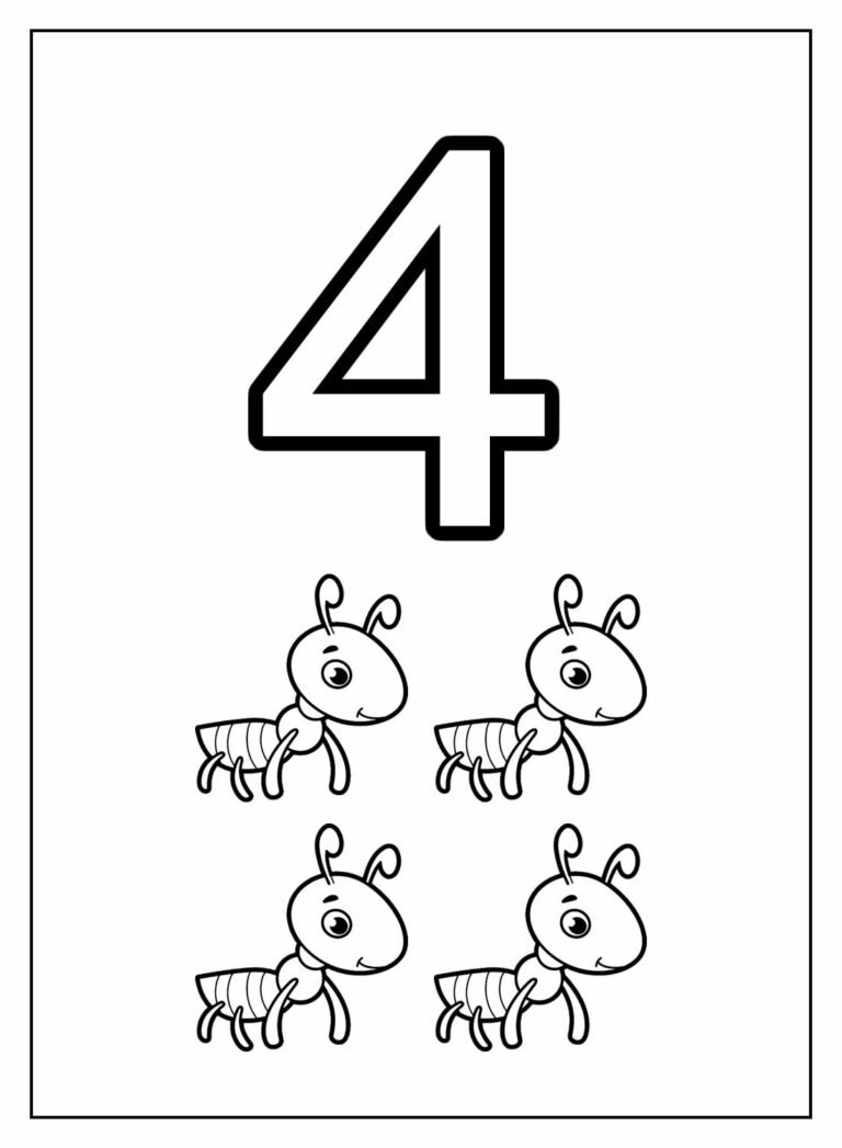 Desenhos de Números para Colorir e Imprimir - Aprender a Desenhar