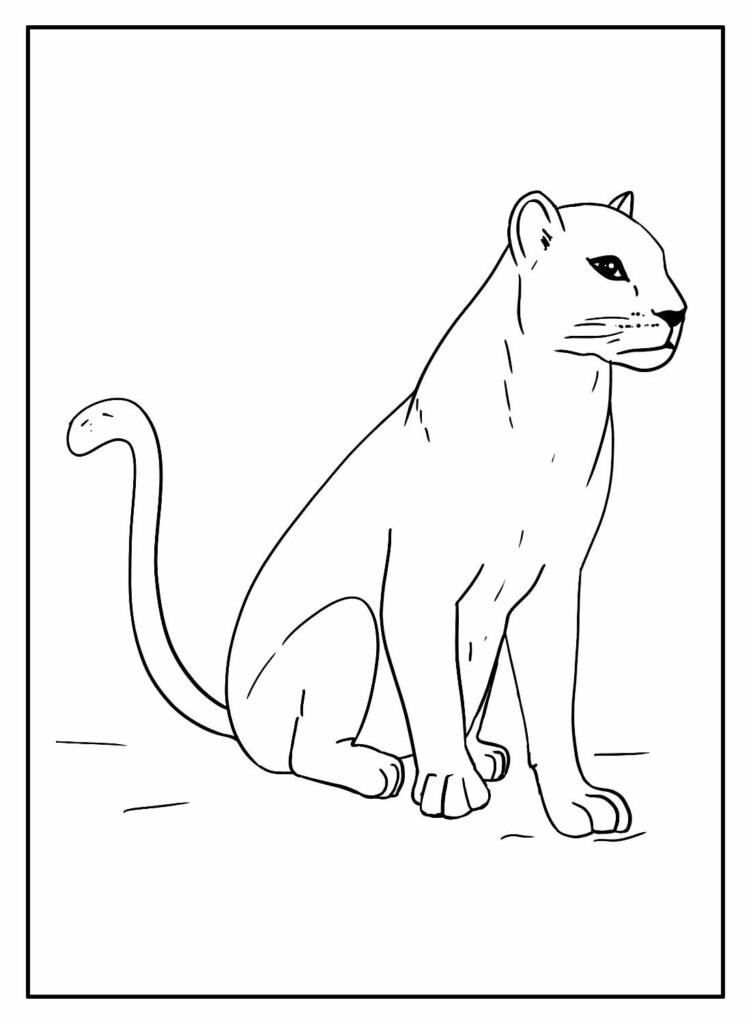 desenhos de pantera para colorir 15